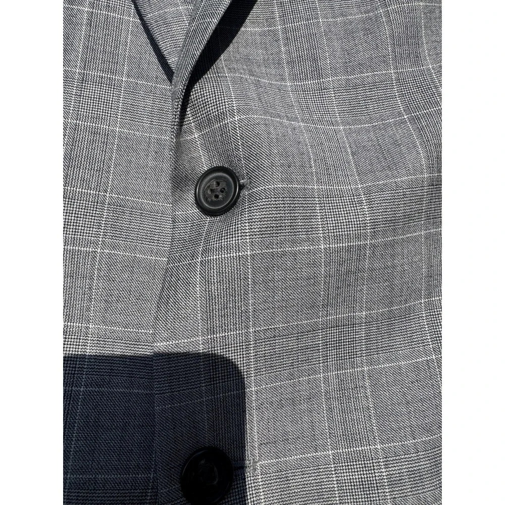 Brooks Brothers Explorer Fitzgerald Fit Grey Glen Plaid Blazer Sport Coat 44R